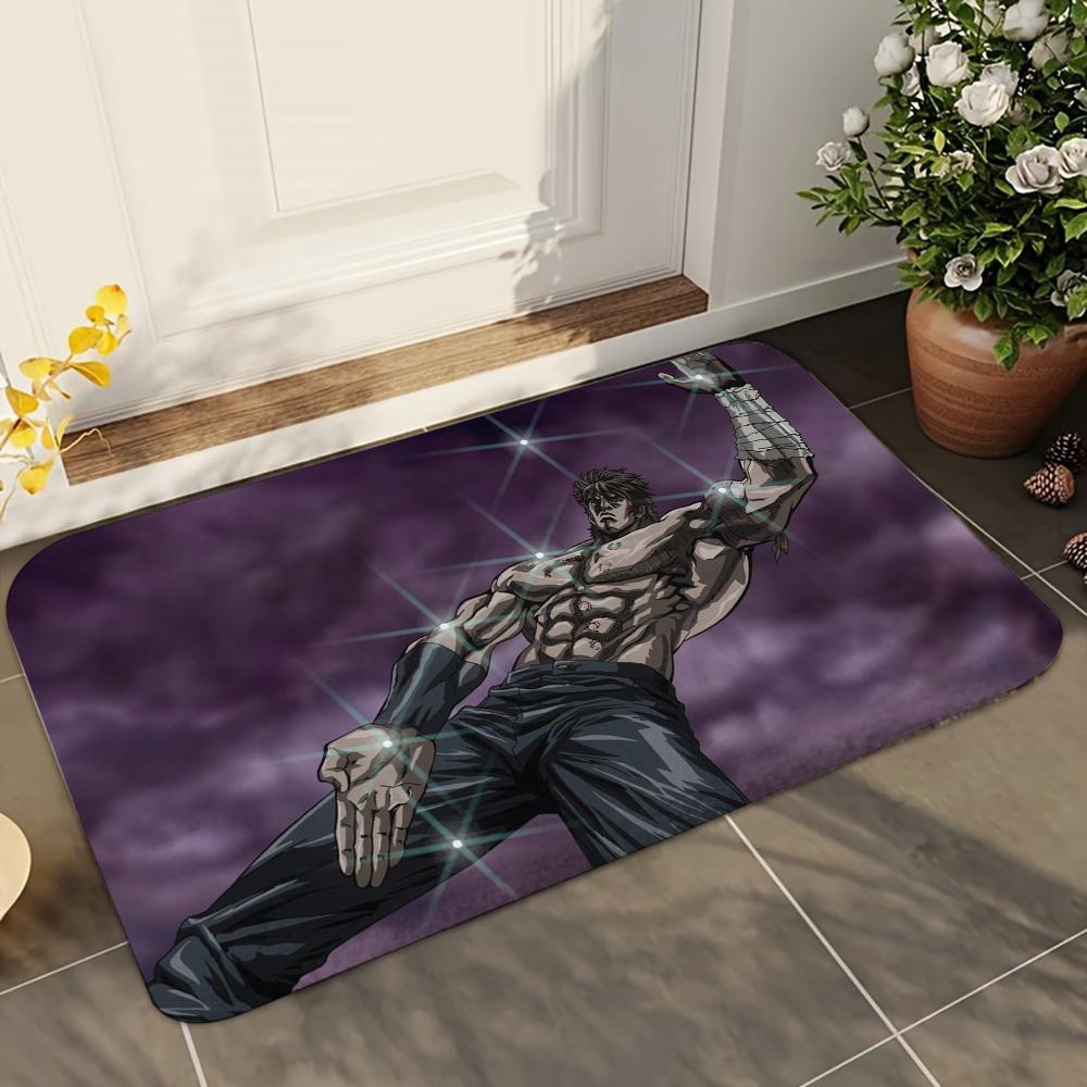 1pc Hokuto No Ken Bathroom Absorbent Mats Anti-Slip Mats Home Decor Supplies Carpets Home Kitchen Floor Mats