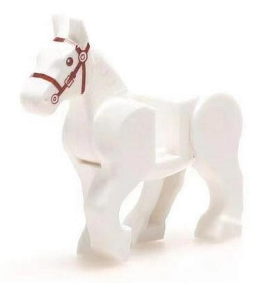 Military Mini Figure Accessories: Tricolor Saddle and War Horse Building Blocks