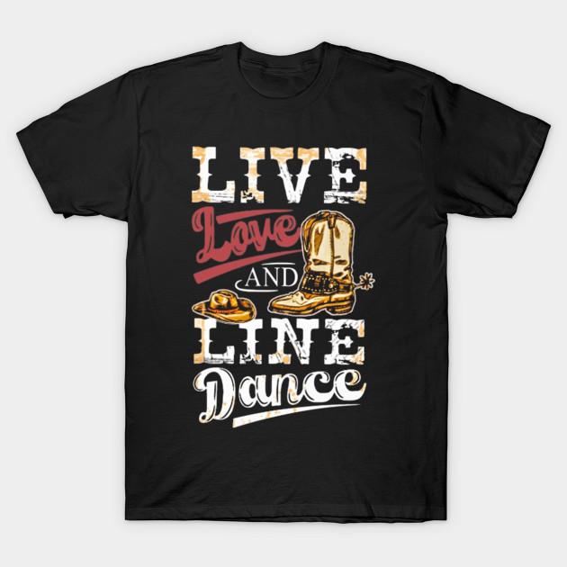 

Live Love And Line Dance T-Shirt 5XL різнокольоровий
