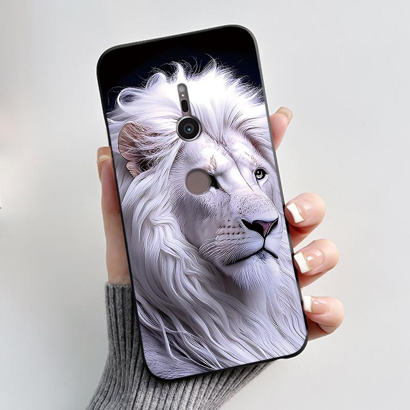 Case For sony Xperia XZ2 XZ3 Black Silicone Soft TPU Phone Case sony XZ2 XZ3 Luxury Cute Love Rabbit Funny Protective Back Cover