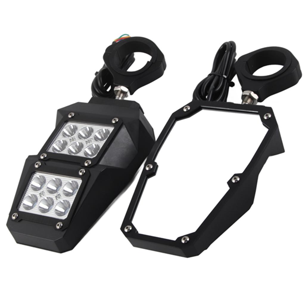 UTV Side Rear View Mirror 360 Degree Adjustable with LED Lights Fit for Polaris RZRRanger