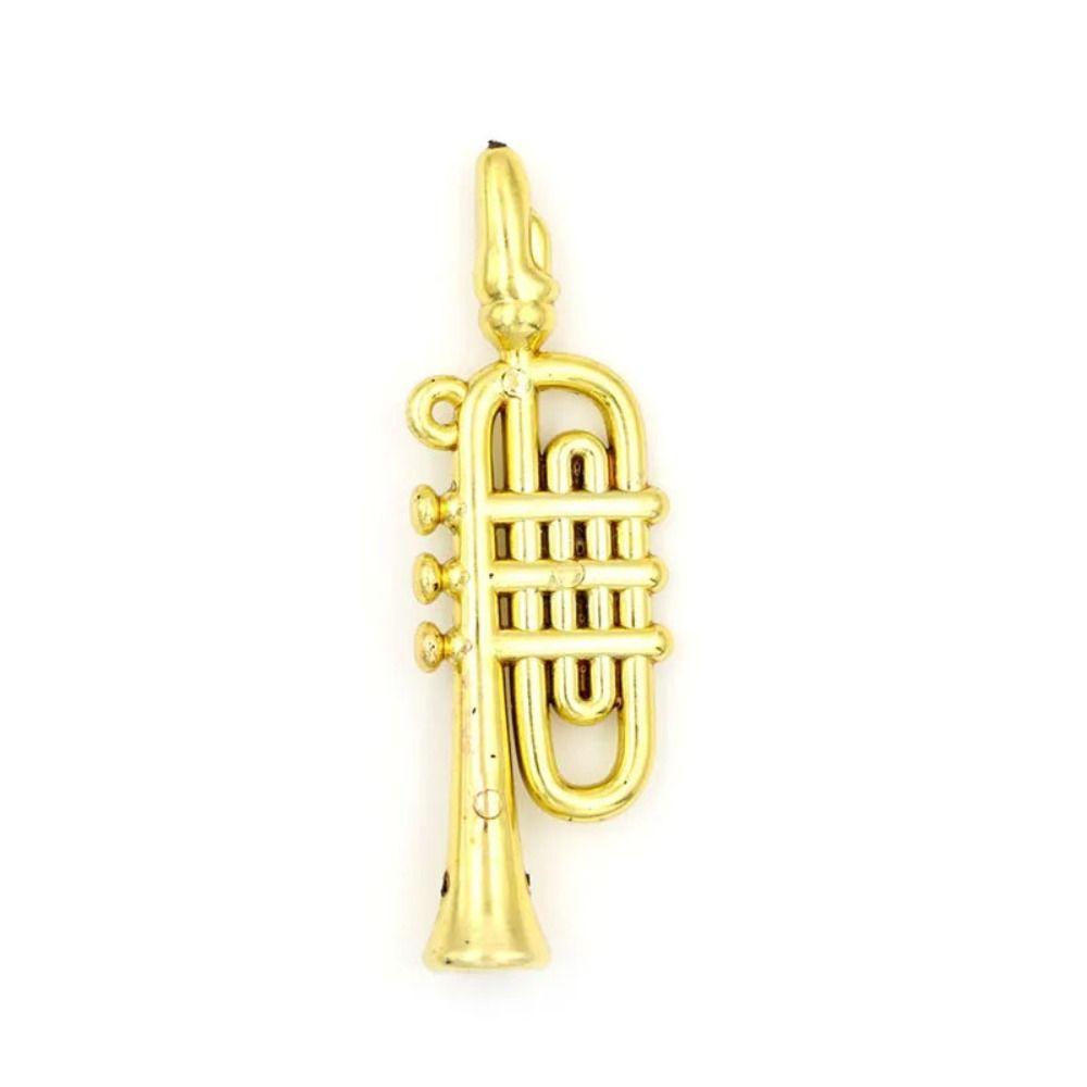 Plastic Plastic Gold Musical Instrument Saxophone Dollhouse Mini Musical  1:12 Dollhouse
