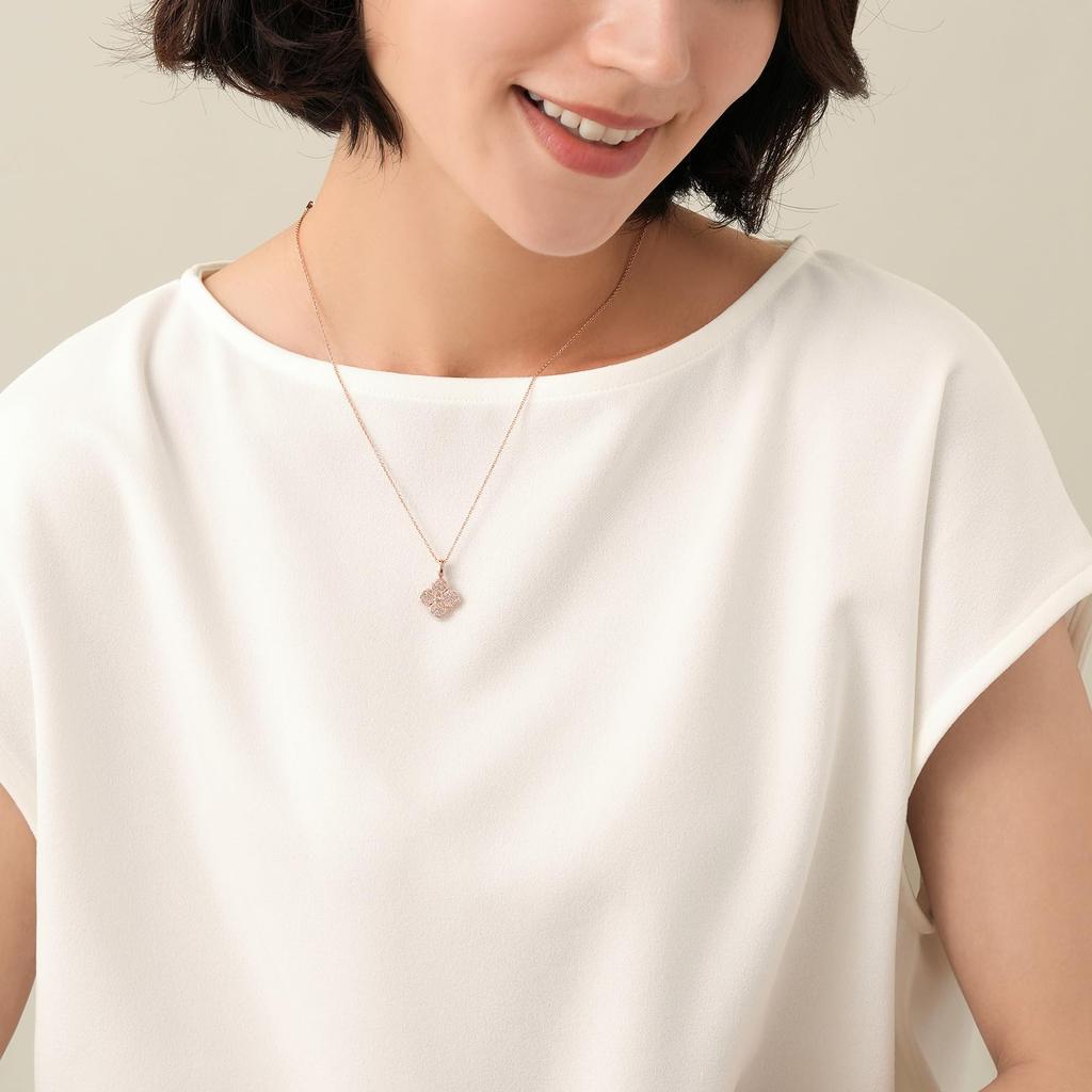 Shell Flower Reversible Necklace VBMP401540XP Elegant Gift [Vendome Boutique] [Official] Women's