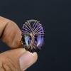 Tree Of Life Russian Chaorite Gemstone Copper Wire Wrapped Handmade Jewelry Ring For Her