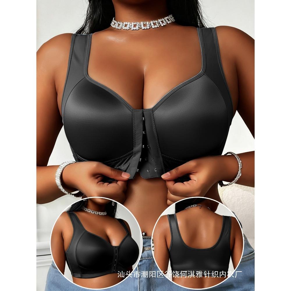 Large Front Breasted Smooth Vest Style Bra for Women, Sports Bra with Gathered and Gathered Accessory Breasts To Prevent Sagging and Wrap Around