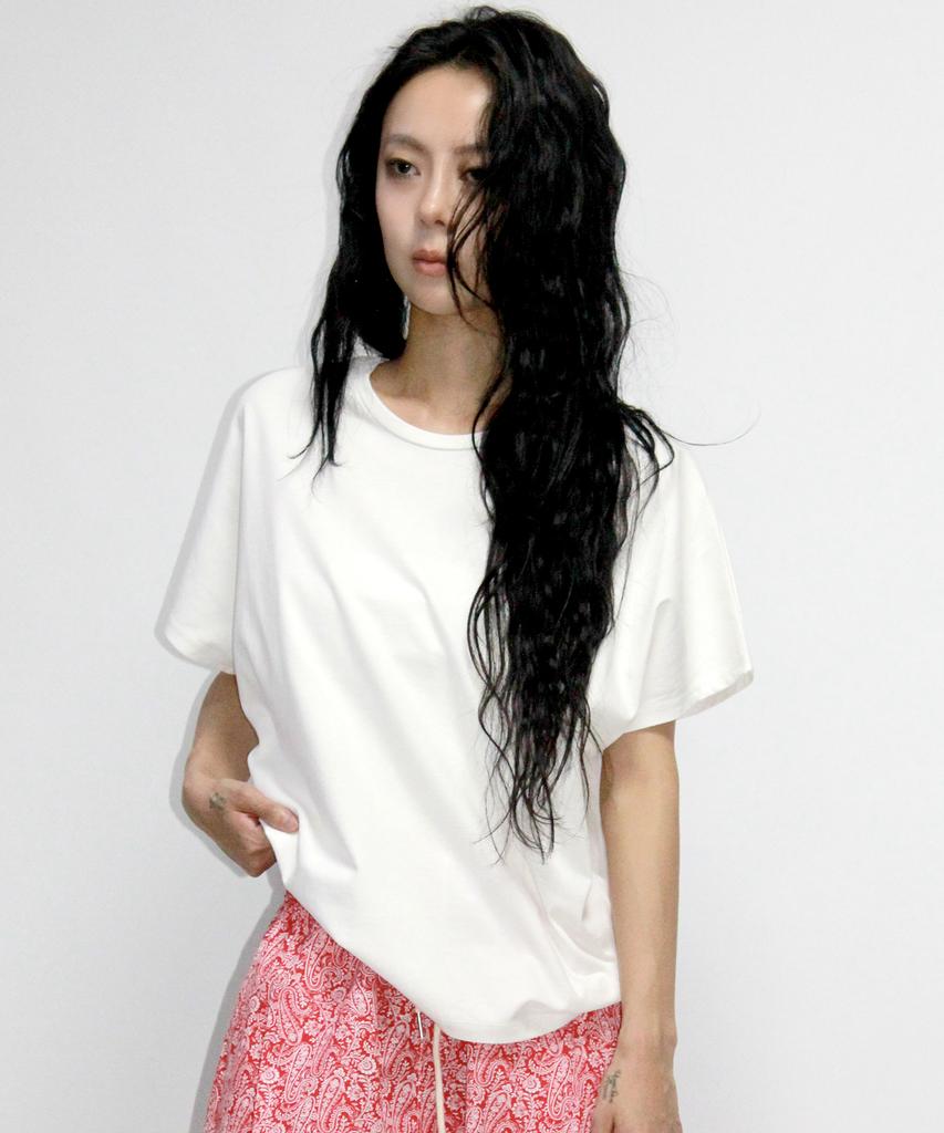 Deumakeu Standard Fit Solid French T-Shirt White