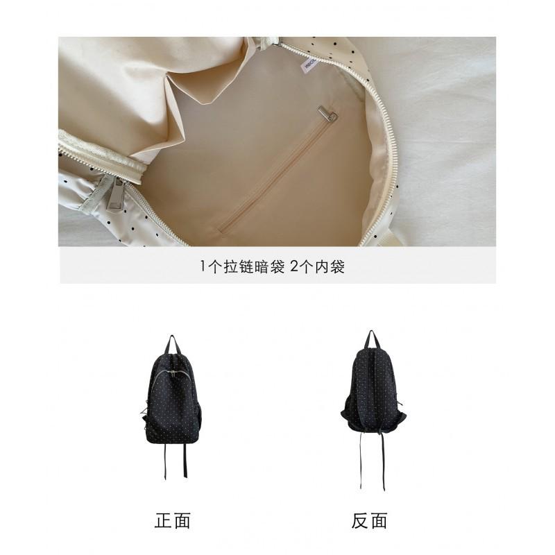 2026 Neuer Koreanischer Stil Preppy All-Match Gepunkteter Rucksack Einfache Schülertasche Leichte Nylon