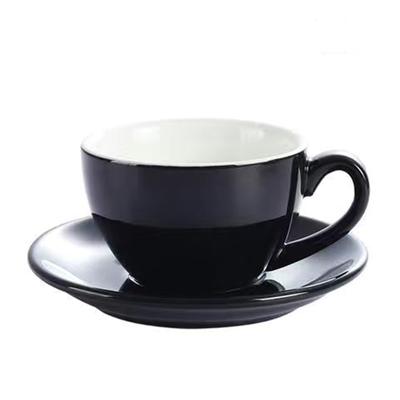Color Simple Coffee Cup and Plate Two Piece Set of Ceramic Cup Water Cup Flower Tea Cup Milk Cup