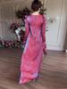 2024 Satin Elegance: Shiny Solid Color Saudi Dress Skirt with Large Hem