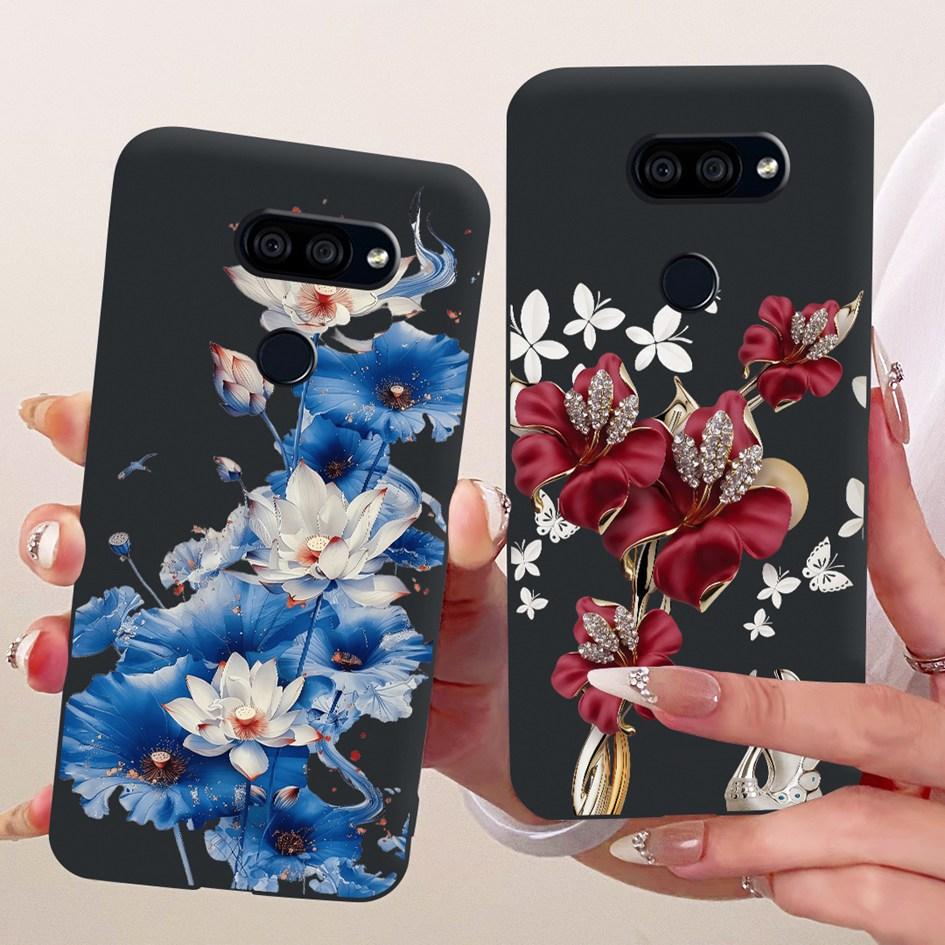 Para LG K40s 2019 Funda Nueva Moda Flor Mariposa Silicona Suave Mate Cubierta Para LG K40s K 40s Funda en LGK40s Paracho Protector