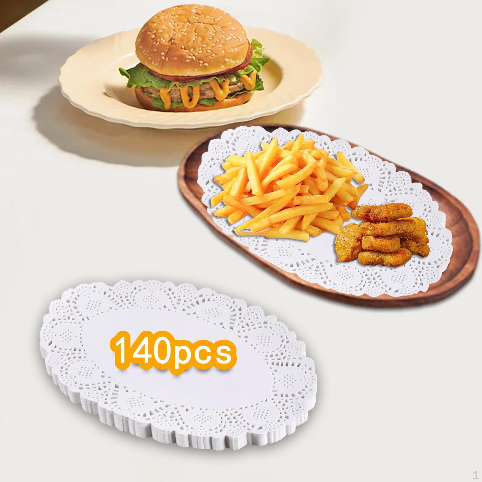 

140 штук белых бумажных салфеток-подставок для свадебных, детских, детских десертов 19cmx26cm