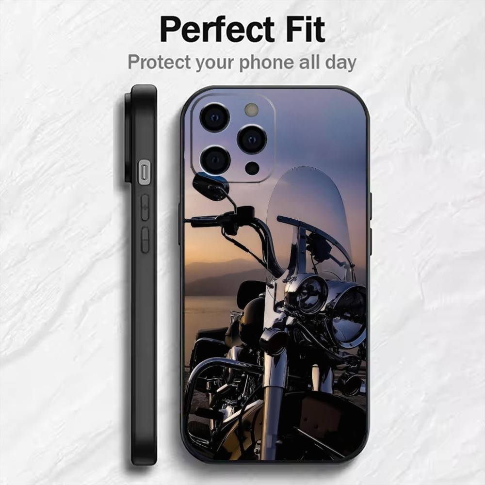 Sportster R-Retro Moto Cruiser CMX500 Phone Case For iPhone17,16,15,14,13,12 Plus,Max Soft Silicone Black Cover