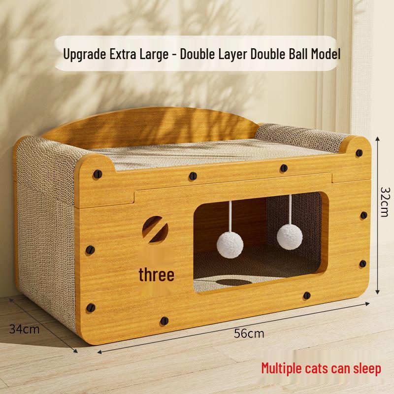 Durable Cat Scratching Board and Multifunctional Bed - Extra Large, Year-Round Use Cat Villa Sofa