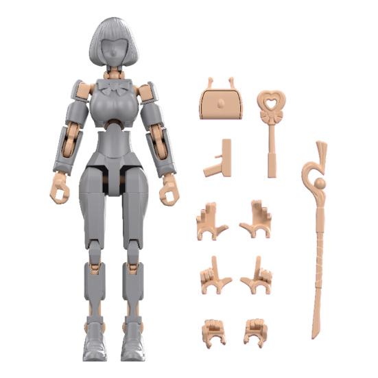 

Фигурка робота-волшебницы с аксессуарами, подвижные суставы, модель робота, игрушка, шарнирная фигурка-манекен, украшение для дома/офиса A