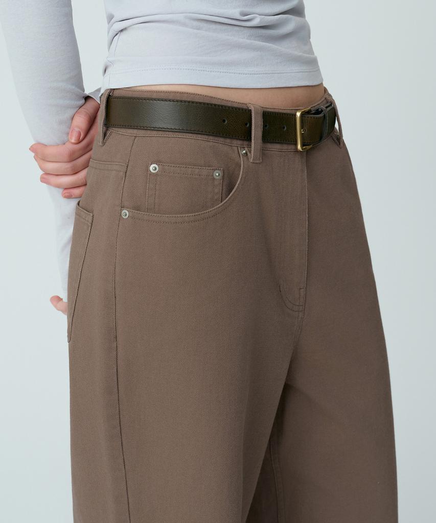 Musinsa Standard Woman Women'S Cotton Extra Wide Pants [Taupe]