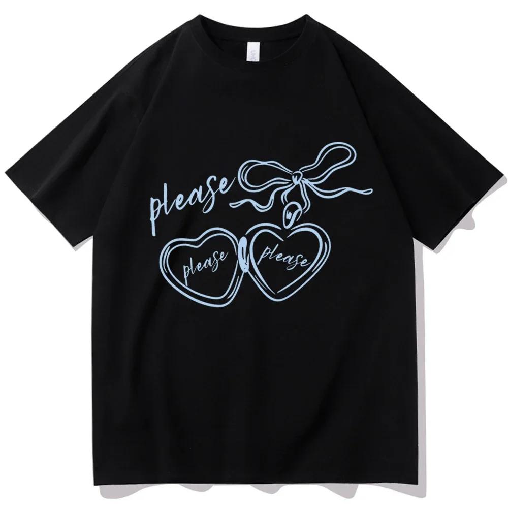 

Сабрина Карпентер Пожалуйста Пожалуйста Пожалуйста Музыкальная футболка Подарок для фаната Унисекс Модные Повседневные футболки футболки женские jojo Повседневный 4XL