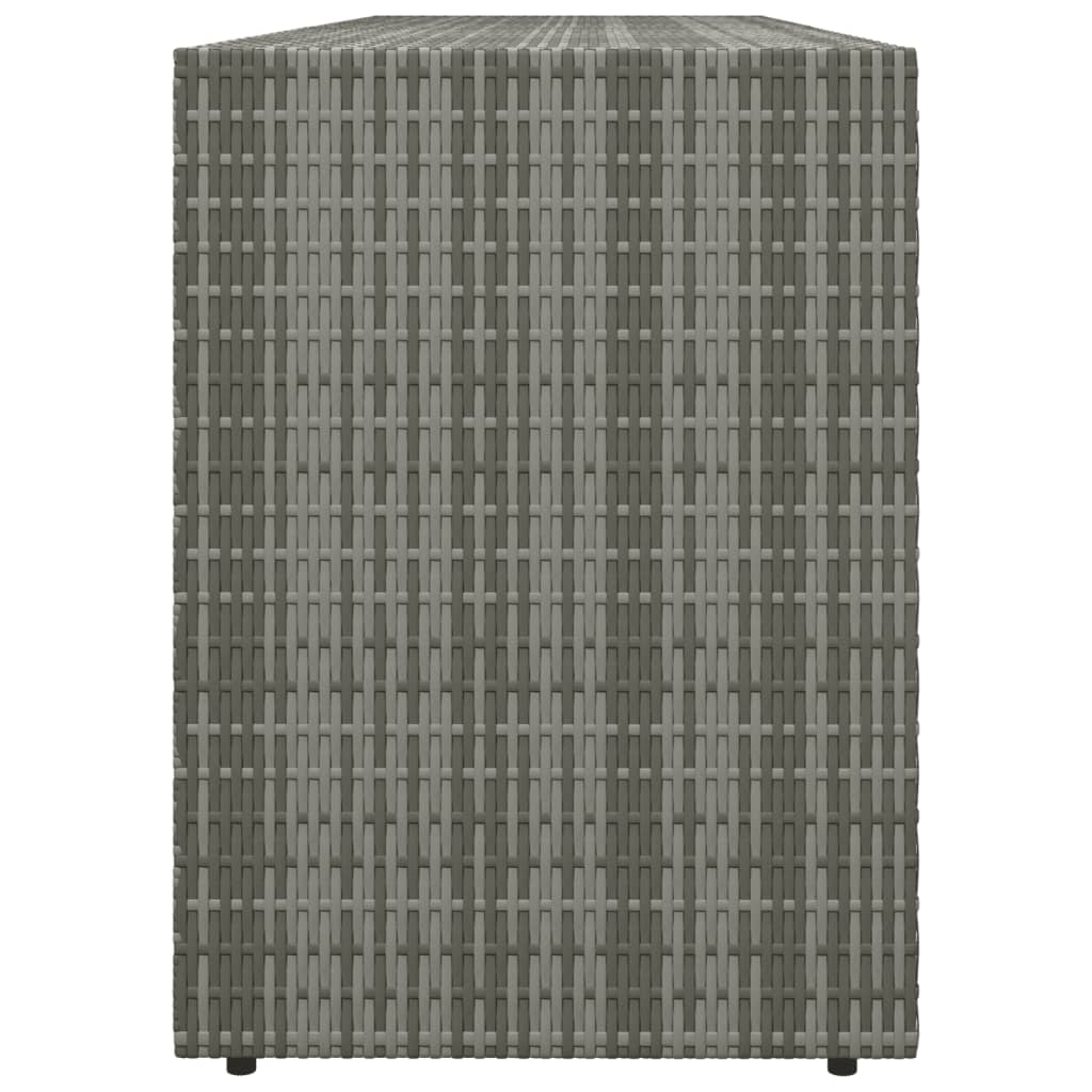 Vidaxl Armadietto da Giardino, Grigio, 198X55,5X80 Cm, Rattan PE
