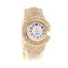 Vintage Quartz Zircon Wrist Watch Elegant Open Bangle Watches Personality Crystal Watches  Women