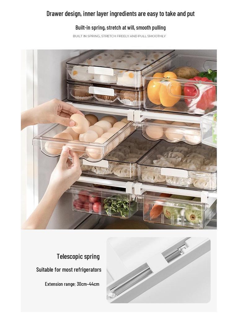 Drawer-Style Fridge Egg Storage & Fresh-Keeping Organizer