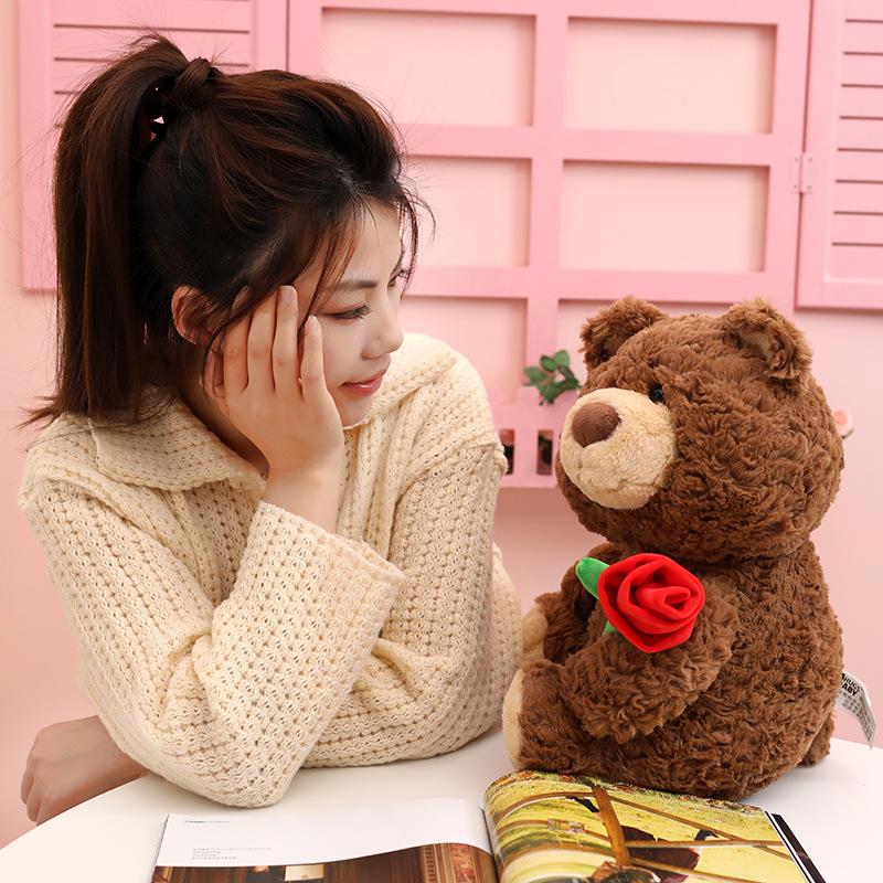 Theme Bear Teddy Plush Toy Doll Pillow Soft And Comfortable Valentines Gift Day
