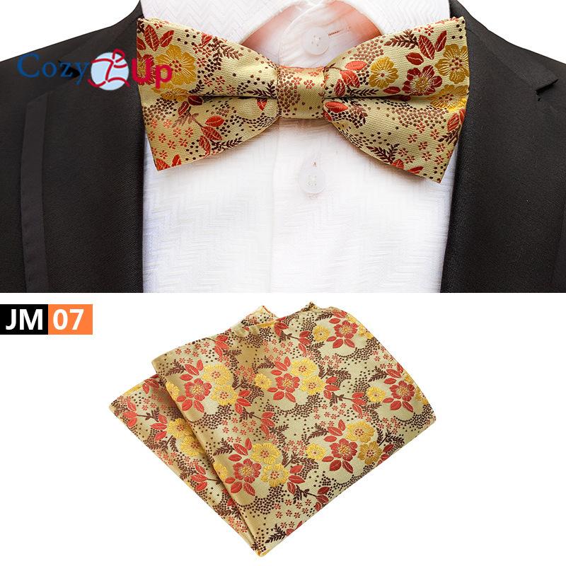 İki Parça Takım Paisley Papyon ve Cep Mendilleri