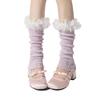 Cotton Knee High Ruffle Socks Candy Color Open Toe Socks All Match Sweet Leg Warmer  Summer