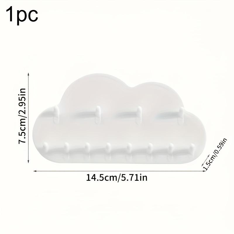 

1pc Cloud-Shaped Jewelry Hook White Plastic Necklace Bracelet Organizer Bedroom Living Room Bathroom Jewelry Storage Organizers