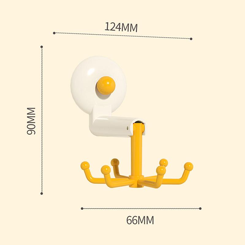 

Вращающийся на 360° дофаминовый крючок с 6 лапками, настенный, многоразовый, настенный держатель, простая установка без сверления, универсальный крючок A4