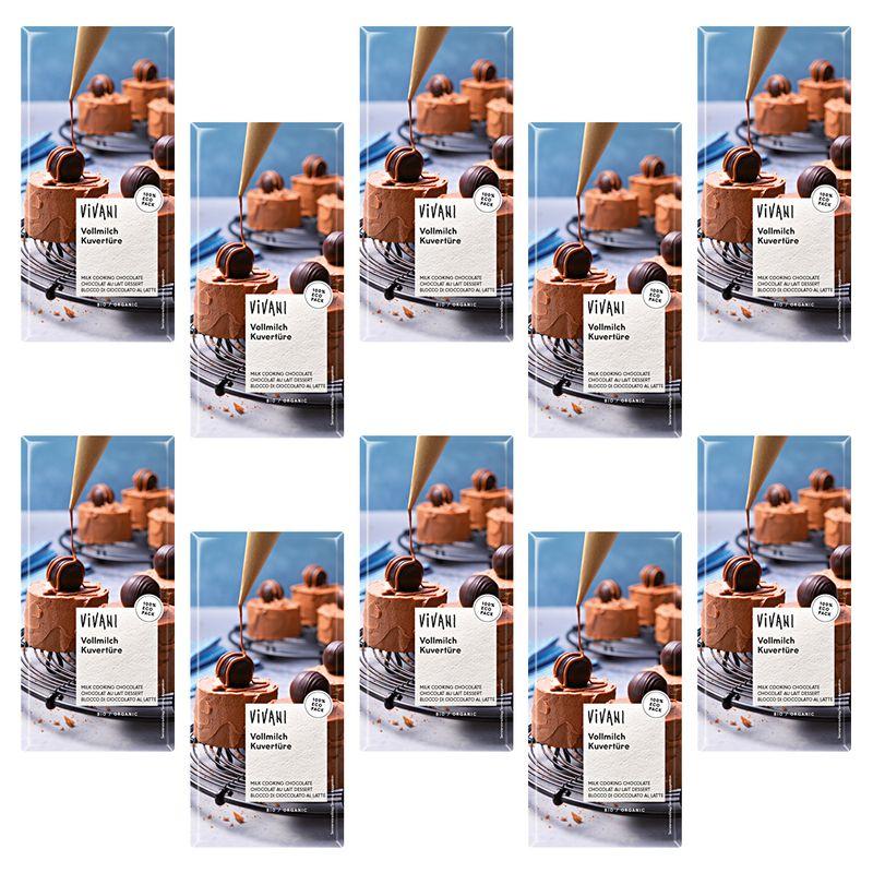 Vivani Couverture Milk Chocolate 150g x 10 packs