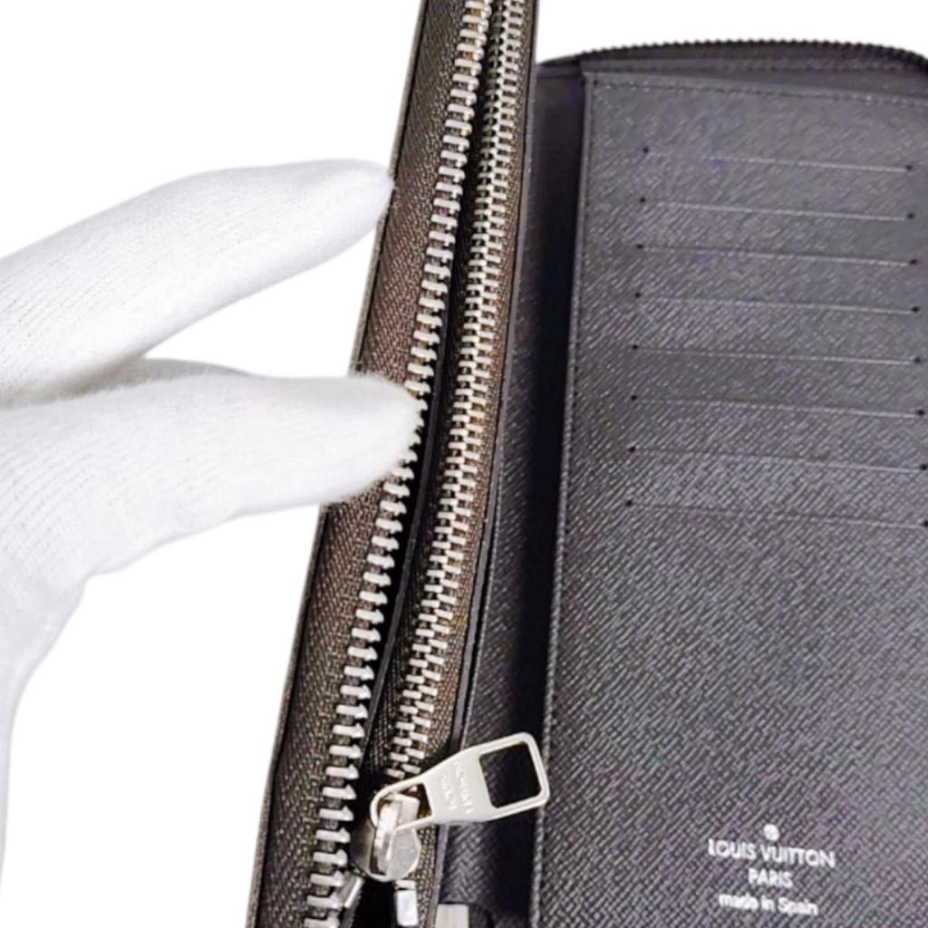 LOUIS VUITTON Damier Vertical Long Wallet purse Damier canvas unisex N61207 Used