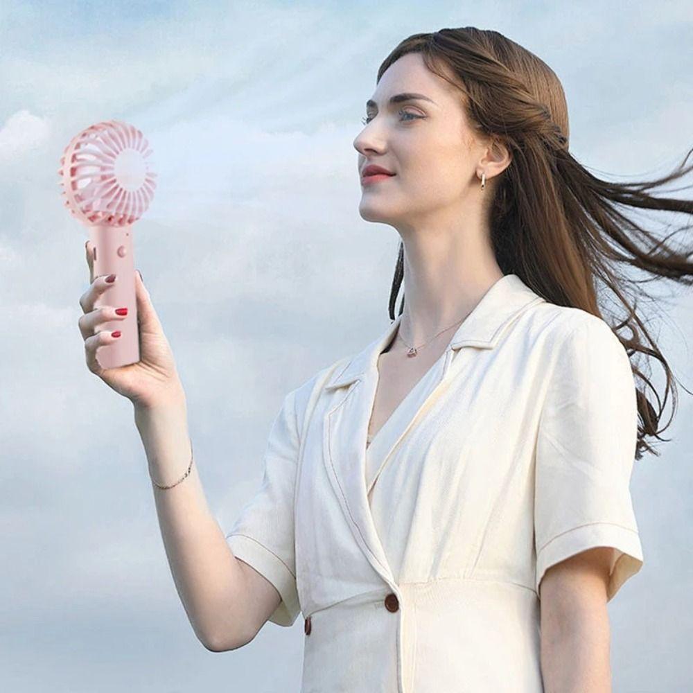 Quiet Operation USB Rechargeable Fan Low-Noise Personal Fan Portable Cooling Handheld Fan Home Use
