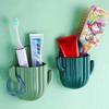 Toothbrush Holder Household Wall Self-adhesive Seamless Cactus Storage Rack Shaver Organizer Drain Shelf Bathroom Accessories
