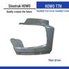 Howo T7H Headlight Frame and Protector: Iron Corner Bracket, T6G Bumper Left/Right Sections