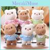 Cute Striped Bear Plush Keychain Soft Toy For Kids And Collectors