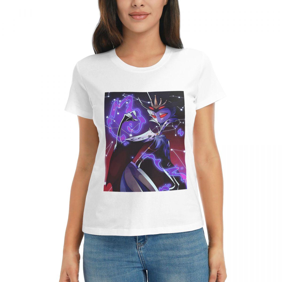 

Women TShirt Helluva Boss Cartoon Summer Short Sleeve Tees Round Neck Cotton T Shirts Clothes Tops Streetwear S