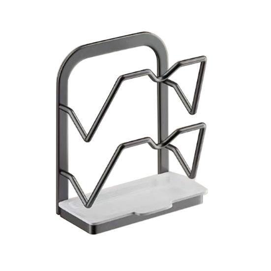 Wall-Mounted Pot Lid Holder Kitchen Pot Lid Storage Rack Punch-Free Pot Lid Organizer with Removable Drip