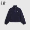 Gap Women's 2025 Fall Wheat Logo Embroidered Loose Fleece Sweatshirt