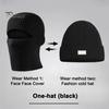 Men Winter Hat Knitted Pure Color Elasticity Keep Warm Thick Ear-protecting Cap Father Grandfather Headwear Outdoor Cap