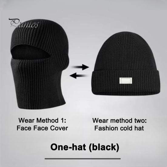 Men Winter Hat Knitted Pure Color Elasticity Keep Warm Thick Ear-protecting Cap Father Grandfather Headwear Outdoor Cap