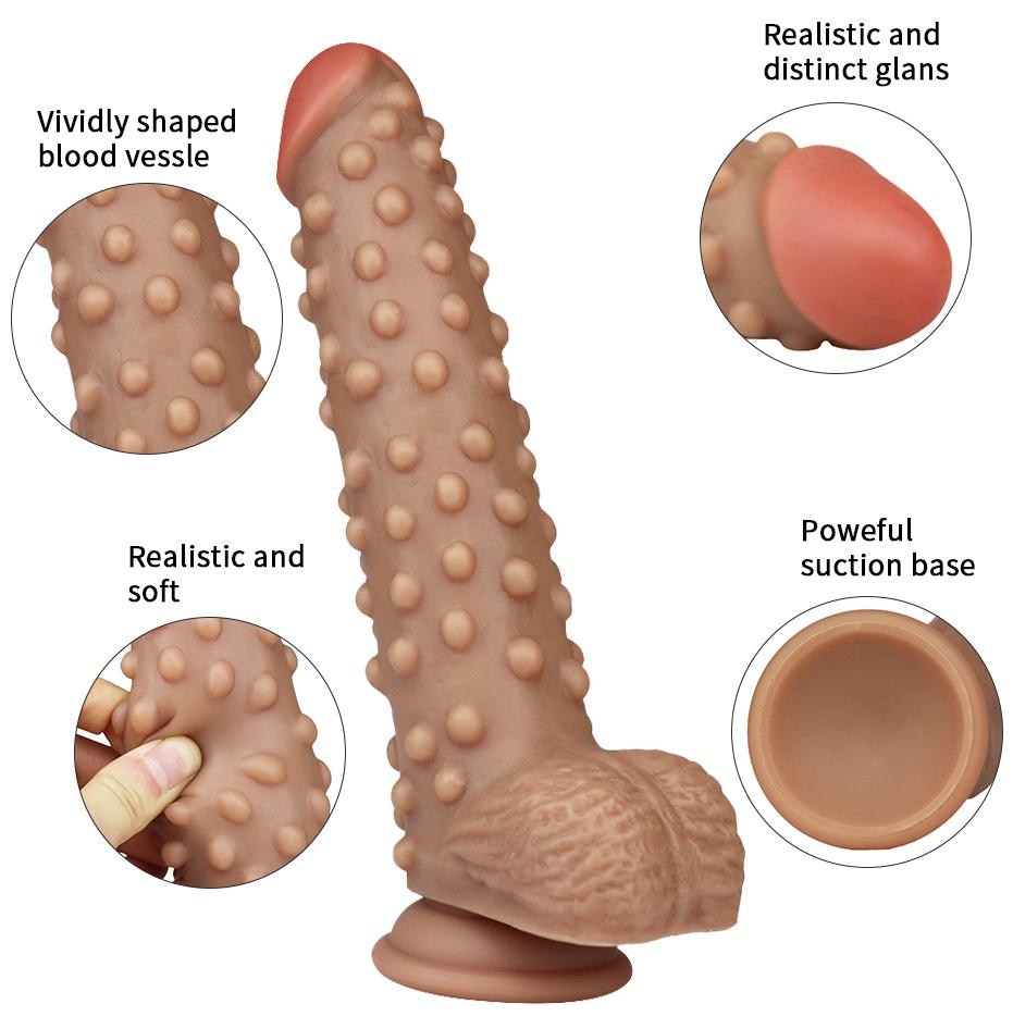 Realistischer Silikondildo mit Saugnapf Riesiger gefälschter Schwanz Großer Penis Dildos Sexspielzeug für Frauen Männer Anal Butt Plug Erotik für Erwachsene