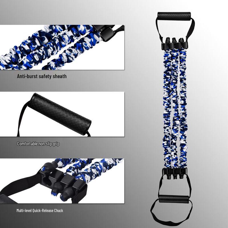 Jun Shi 3-Hole Chest Expander with Resistance Bands