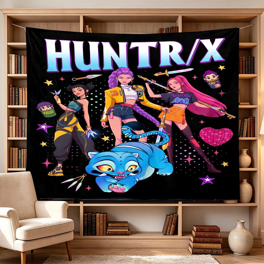 Huntrx Team Adventure Large Size Wall Tapestry, Room Aesthetic Decor for Living Room Party Background,Perfect Gift