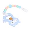 Baby Cartoon Teething Toy Food Grade Silicone Infant Chew Toy   Shape and Chain Design