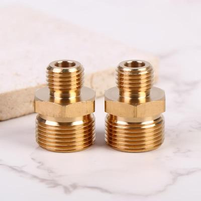 2Pcs Pressure Washer Adapter M22 X 1.5 Male Thread To G1/4 Inch Male Connector Brass Coupling Reducer Hose Connector Adapter For