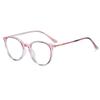 Women's Transparent Prescription Eyeglasses Anti- Blue Lightweight TR90 Stylish Round Reading Eyeglasses Frames Men's Computer Eyewear + 1 +3+