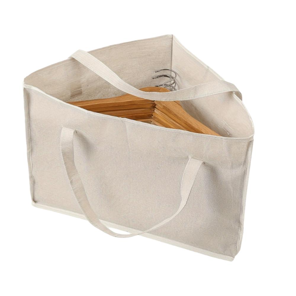 Large Capacity Triangular Hanger Storage Bag Space-Saving Breathable Clothes Storage Basket with Handle Foldable