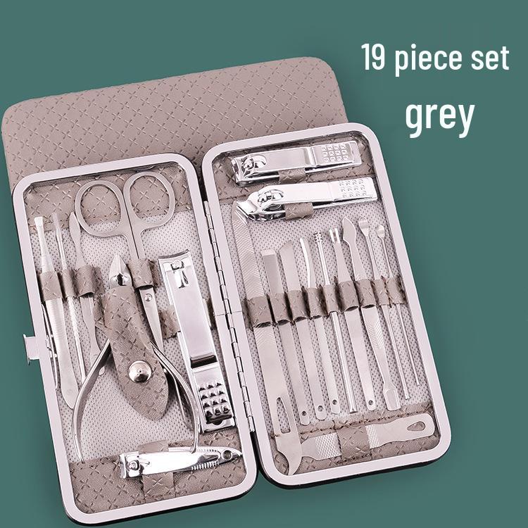 Set de Herramientas de Manicura Tycoon Gold de 19 Piezas con Diseño de Diamantes