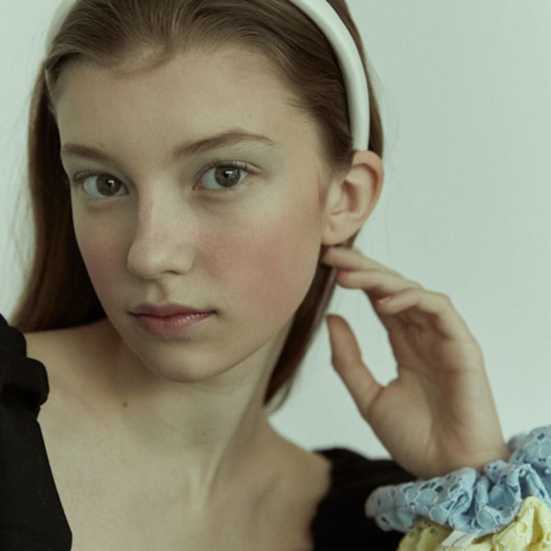 Elizabeth Moments Ivory Satin Headband