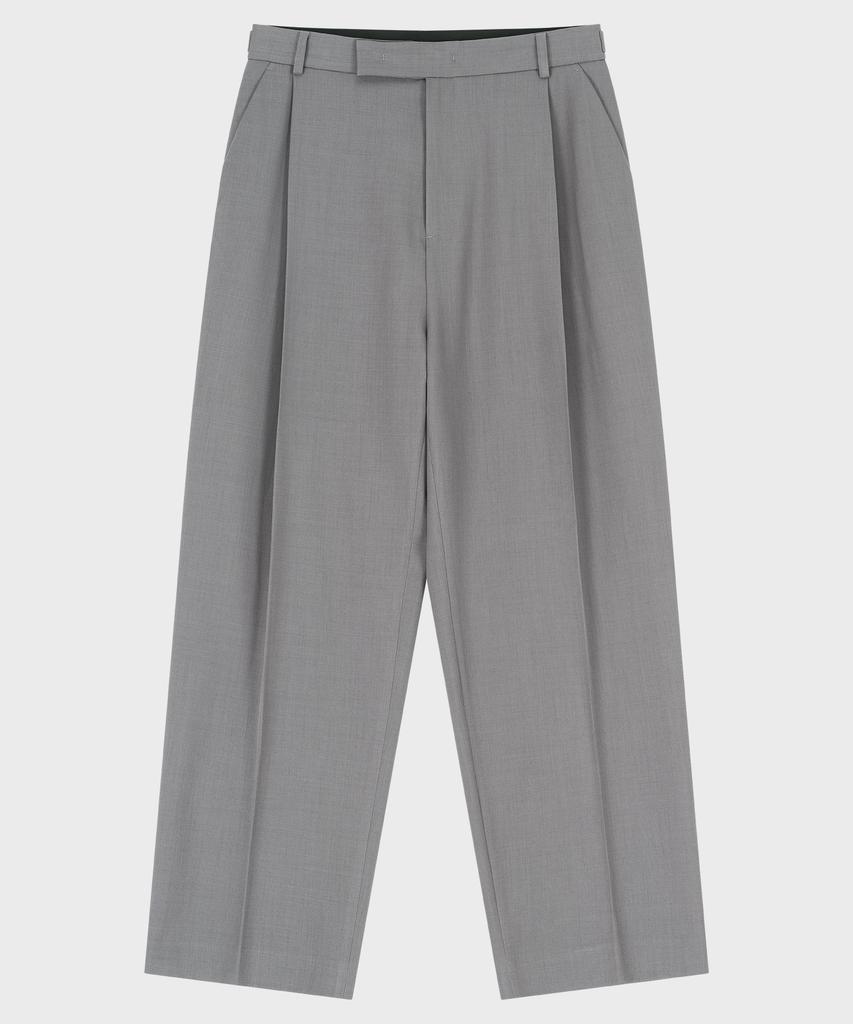 Pantaloni larghi classici a una piega NOIRER anni '80 (Grigio)