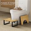 Removable Toilet Stool Non-slip Iron Wood Combination Foot Stool Anti Constipation Anti Curling Leg Poop Stool Home
